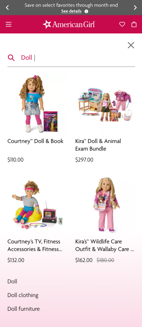 ag-search-xs american girl search modal for mobile