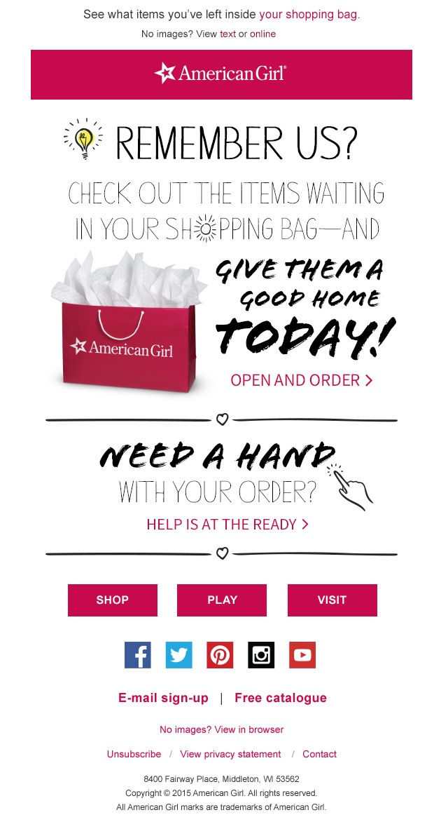 ag bounceback email