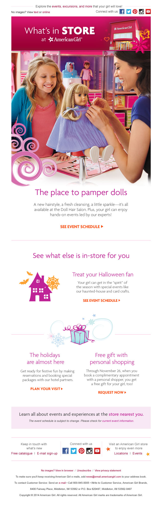 store email about doll hair salon