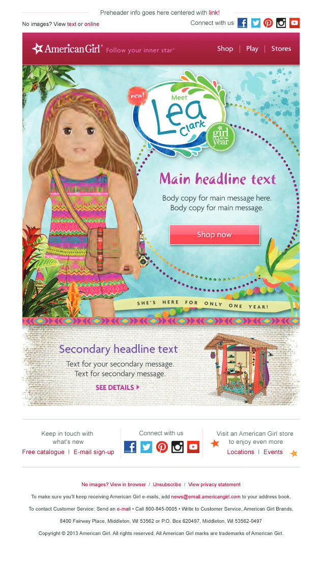Concept design for Lea email