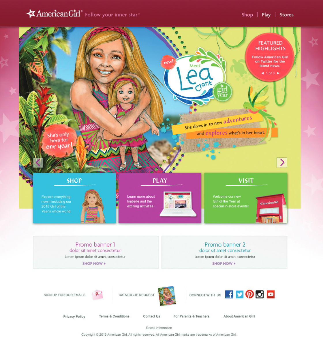 Concept design for Lea homepage